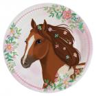 8 Assiettes en carton Cheval vaisselle jetable Ø23cm