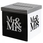 Urne mariage noire et blanche - Thème Mr & Mrs 