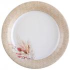 10 Assiettes bohème romance - Motif floral fleurs séchées