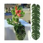 12 feuilles de palmier tropicales artificielles