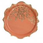 8 assiettes carton Terracotta Jolis Brins or 