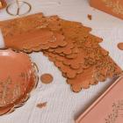 16 Serviettes en papier Terracotta Jolis Brins or