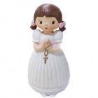 Figurine communiante debout mains jointes