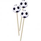 Piques en bois ballon de football pvc 12 cm - Lot de 50