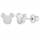 Boucles doreilles Minnie Mouse plaqué argent 