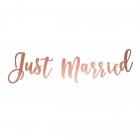 Banderole Lettres Just Married Rose Gold 77 x 20 cm