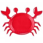 Assiettes Crabe Bord de Mer Rouge x 10