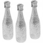 3 marque-places bouteilles de champagne Argent