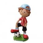 Sujet petit footballeur en résine 6,6 x 3,5 x 2,2 cm