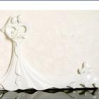 Livre d'or mariage relief stuc "Couple et bouquet d'Arum" Strass