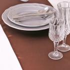 Chemin de table satin chocolat 2,75 m x 30 cm
