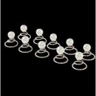 6 Epingles spirales curlie doré cheveux mariage perle blanche