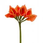 Fleur Mariage - 12 petites Arum sur tige - orange 