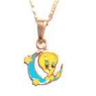 Pendentif Bijou Enfant "Titi Sur La Lune" 