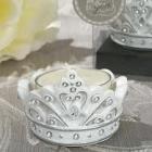 Support de Bougie Mariage "Couronne de Princesse" (Lot de 2)