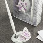 Porte Stylo et Stylo Mariage Papillon Rose et Blanc