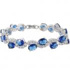 Bijou Mariage Bracelet Strass Clair et Bleu Navy "Cynthia" 