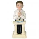 Figurine sujet de communion garçon agenouillé