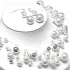 Parure Bijoux Mariage Collier Perle Blanche et Argent 