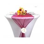 Chemin de table mariage organza bordeaux