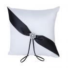 Coussin Alliances Mariage Noir / Blanc