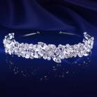 Serre-tête Mariage Diademe Argenté Cristal Clair