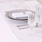 Chemin de Table Mariage Satin Blanc (Lot de 5)