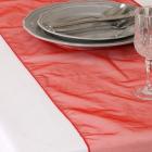 Chemin de Table Mariage Organza Rouge (Lot de 5)