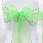 Noeud de Chaise Mariage Organza Vert x 10