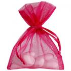 Sachet à Dragées Organdi Fushia (lot de 10)