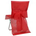 Housses de Chaise Mariage Rouge avec Noeud x 8