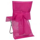 Housses de Chaise Mariage Fuchsia avec Noeud x 8