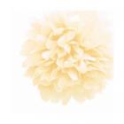 Boule Pompon Papier de Soie Ivoire 50 cm Déco Mariage