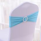 Noeud de chaise mariage en lycra bleu 