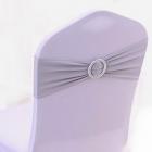 10 Noeuds de chaise mariage en lycra argent