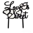 Lettres silhouette pour gâteau de mariage "Love sweet"  