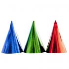 1 Chapeau pointu alu couleurs assorties, rouge, vert, bleu