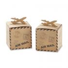 Boîte à dragées avion air mail thème voyage ( lot de 10 )