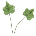 24 Feuilles de lierre vert sur tige Déco mariage