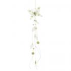 Guirlande suspension papillon fleurs perles Ivoire