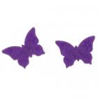 12 Gommettes Feutrine Papillons Violet prune Décoration de Table 