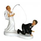 Figurine Couple de Mariés à la Pêche !