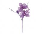 6 orchidées doubles esprit lin 15 cm violet