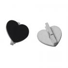 12 Ardoises Marque Places Coeur Sur Pinces Blanches