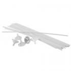 10 tiges blanches attache ballons