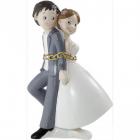 Figurine Mariage Couple de Mariés Enchainés 