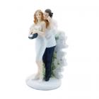 Figurine couple de mariés fantaisie "Allo, j'me marie !"