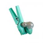 6 pinces turquoise - nacres et perles sur clip 