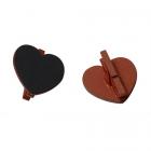 12 marque-places ardoise coeur sur pince chocolat