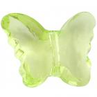 12 papillons décoratifs vert anis transparents 